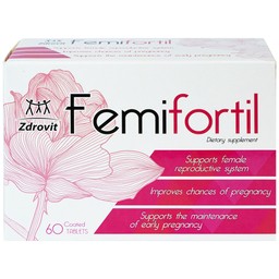 Viên uống Femifortil NP Pharma bổ sung Vitamin, khoáng chất và thảo dược cho phụ nữ mang thai (4 vỉ x 15 viên)