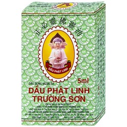 Dầu gió Phật Linh Trường Sơn 5ml giúp giảm đau nhức, sổ mũi, chóng mặt, say tàu xe