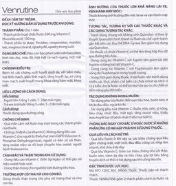 Thuốc Venrutine Reliv điều trị bệnh trĩ, các chứng xuất huyết dưới da, vết bầm máu (3 vỉ x 10 viên)