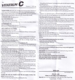 Thuốc Vitatrum C 1000mg Reliv ngăn ngừa và điều trị bệnh do thiếu vitamin C (10 viên)