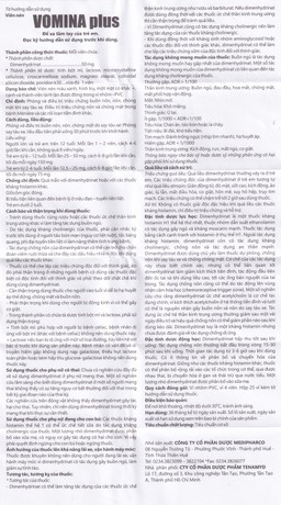 Thuốc Vomina Plus 50mg Medipharco phòng và điều trị triệu chứng buồn nôn, chóng mặt khi say tàu xe (25 vỉ x 4 viên)