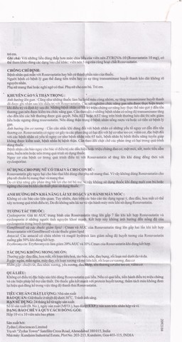 Thuốc Zyrova 10 Zydus điều trị cholesterol cao trong máu (10 vỉ x 10 viên)