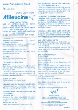 Dung dịch tiêm AtiLeucine inj 500mg/5ml An Thiên điều trị triệu chứng cơn chóng mặt (2 vỉ x 5 ống)