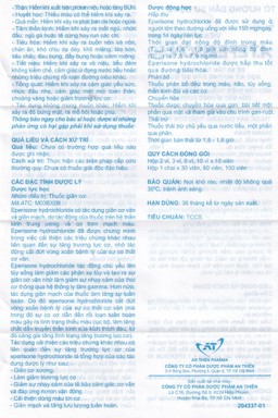 Thuốc A.Teperison 50 An Thiên Pharma điều trị thoái hóa cột sống cổ, bệnh mạch máu não (3 vỉ x 10 viên)