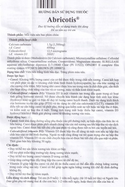 Thuốc Abricotis Probiotec hỗ trợ sức khỏe xương, cơ bắp, bổ sung canxi (6 vỉ x 10 viên)