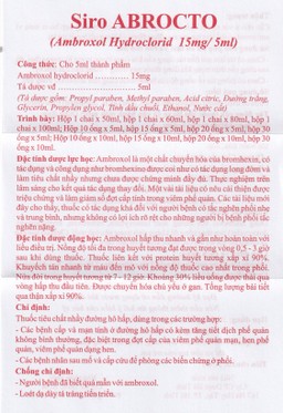 Siro Abrocto Dược Hà Tĩnh điều trị một số bệnh lý đường hô hấp (20 ống x 10ml)