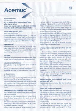 Thuốc Acemuc 200mg Sanofi long đàm, tiêu nhầy, giảm ho (3 vỉ x 10 viên)