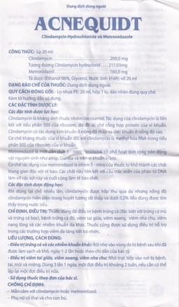 Dung dịch dùng ngoài Acnequidt Hóa Dược điều trị bệnh trứng cá (20ml)