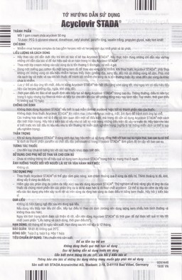 Kem bôi da Acyclovir Stada Cream điều trị nhiễm virus Herpes simplex (2g)