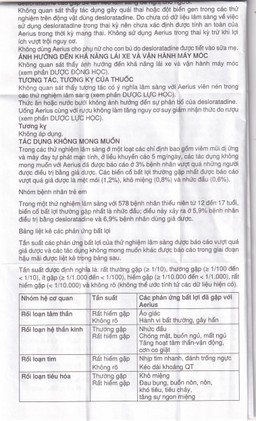 Thuốc Aerius 5mg MSD giảm nhanh các triệu chứng viêm mũi dị ứng, mày đay (1 vỉ x 10 viên)
