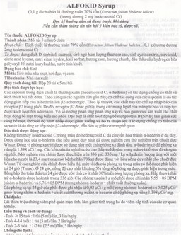 Thuốc Alfokid Syrup Kolmar điều trị giảm ho do viêm phế quản mạn tính, viêm đường hô hấp (20 túi)