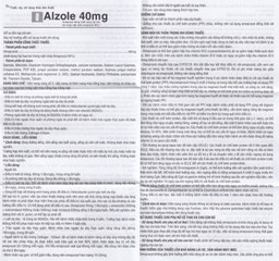 Thuốc Alzole 40mg TV.Pharm điều trị viêm thực quản, viêm loét dạ dày, tá tràng (3 vỉ x 10 viên)