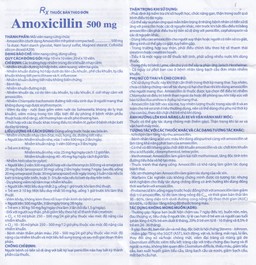 Thuốc Amoxicillin 500mg Domesco điều trị nhiễm khuẩn (10 vỉ x 10 viên)