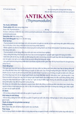 Thuốc Antikans Armephaco hỗ trợ tăng cường hệ miễn dịch (3 vỉ x 10 viên)