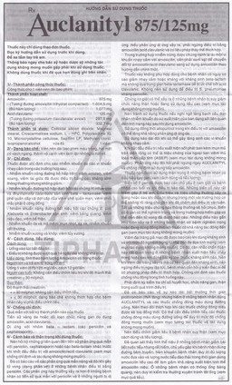 Thuốc  Auclanityl 875/125mg Tipharco điều trị nhiễm khuẩn (2 vỉ x 7 viên)