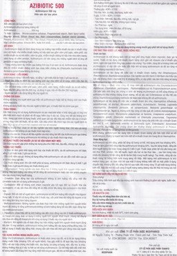 Thuốc Azibiotic 500 Medipharco điều trị nhiễm khuẩn (2 vỉ x 3 viên)