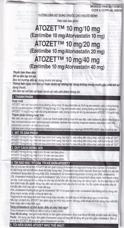 Thuốc Atozet 10mg/10mg MSD điều trị rối loạn mỡ máu, phòng ngừa các bệnh tim mạch (3 vỉ x 10 viên)