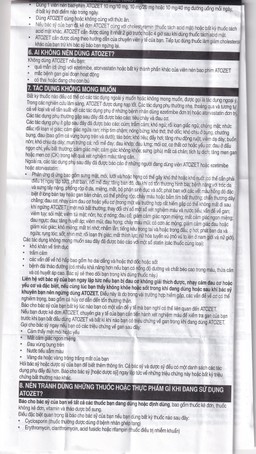 Thuốc Atozet 10mg/10mg MSD điều trị rối loạn mỡ máu, phòng ngừa các bệnh tim mạch (3 vỉ x 10 viên)