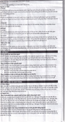 Thuốc Atozet 10mg/10mg MSD điều trị rối loạn mỡ máu, phòng ngừa các bệnh tim mạch (3 vỉ x 10 viên)