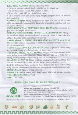 Siro ho Bảo Thanh điều trị các chứng ho, viêm phổi (125ml) 