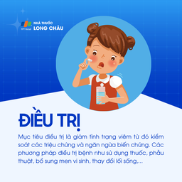 Điều trị Crohn nhằm giảm viêm và kiểm soát triệu chứng bằng thuốc, bổ sung men vi sinh, thay đổi lối sống hoặc phẫu thuật