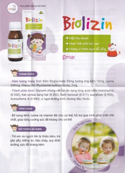 Siro Biolizin tăng cường sức đề kháng cho cơ thể (50ml)