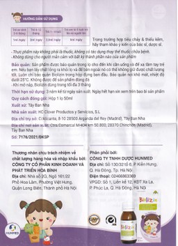 Siro Biolizin tăng cường sức đề kháng cho cơ thể (50ml)