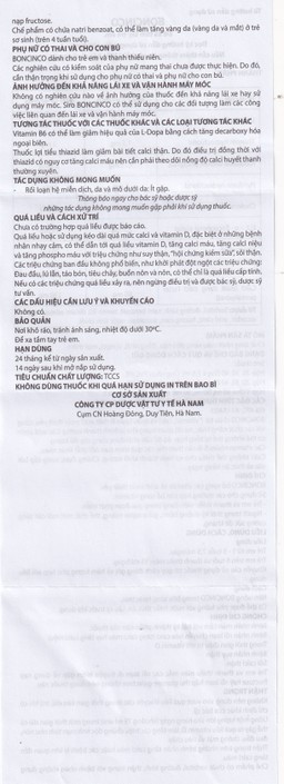 Thuốc Boncinco Hà Nam giúp bổ sung các vitamin và acid amin thiết yếu (20 ống x 7.5ml)