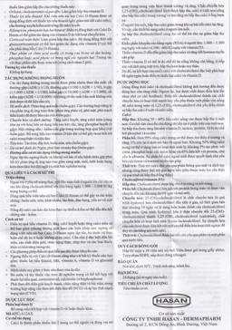 Viên sủi Calci D-Hasan điều trị loãng xương, bổ sung Canxi và Vitamin D (18 viên)