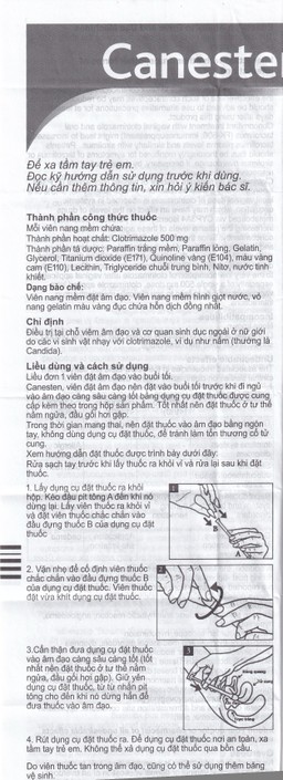 Viên đặt âm đạo Canesten 1 Day 500mg Bayer điều trị viêm âm đạo và cơ quan sinh dục ngoài (1 vỉ x 1 viên)