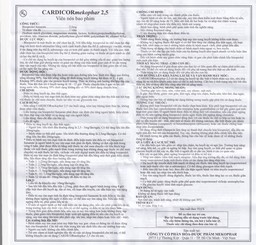 Thuốc Cardicor Mekophar 2.5 điều trị tăng huyết áp, đau thắt ngực (3 vỉ x 10 viên)