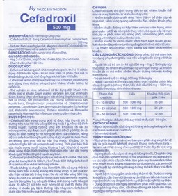 Thuốc Cefadroxil 500mg Domesco điều trị nhiễm khuẩn (2 vỉ x 10 viên)