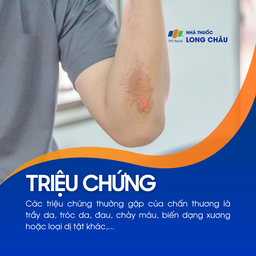 Chấn thương có thể gây trầy xước, tróc da, đau, chảy máu, biến dạng xương hoặc các dị tật khác