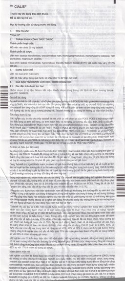 Thuốc Cialis Lilly điều trị rối loạn cương dương (1 vỉ x 2 viên)