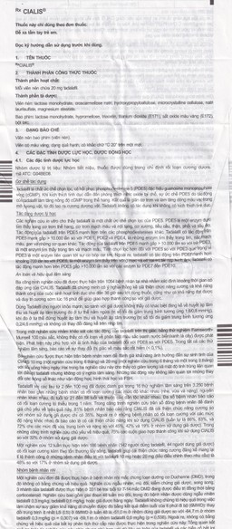 Thuốc Cialis Lilly điều trị rối loạn cương dương (1 vỉ x 2 viên)