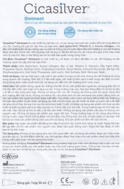 Kem bôi vết thương Cicasilver Ointment 50ml hỗ trợ điều trị các vết thương hở cấp và mãn tính