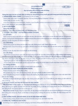 Kem bôi da Ciclopirox 0,77% VCP điều trị nấm da chân, nấm da đùi và nấm da toàn thân (15g)