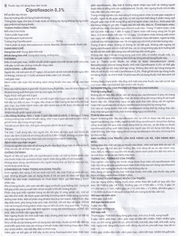 Thuốc nhỏ mắt Ciprofloxacin 0.3% Dược 3-2 điều trị loét giác mạc (5ml)