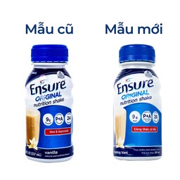Sữa Ensure Original 237ml Abbott hương vani, bổ sung dinh dưỡng, hỗ trợ tiêu hóa (4 lốc x 6 chai) 