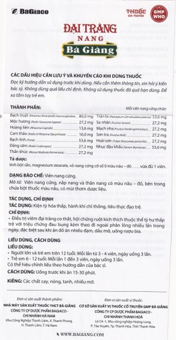 Thuốc Đại tràng nang Bà Giằng điều trị viêm đại tràng co thắt, hội chứng ruột kích thích (5 vỉ x 10 viên)