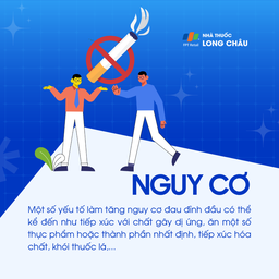 Nguy cơ đau đỉnh đầu tăng khi tiếp xúc với chất gây dị ứng, hóa chất, một số thực phẩm hoặc khói thuốc lá