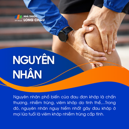 Nguyên nhân đau khớp phổ biến là chấn thương, nhiễm trùng, viêm khớp tinh thể hoặc viêm khớp nhiễm trùng cấp