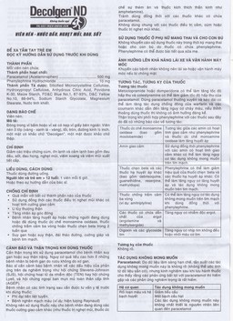 Thuốc Decolgen ND 500mg United giảm các triệu chứng cảm lạnh, cúm, sốt, đau họng, nghẹt mũi (30 vỉ x 4 viên)