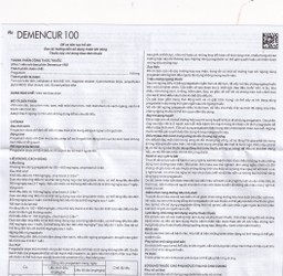 Thuốc Demencur 100 DaviPharm điều trị đau thần kinh trung ương và ngoại vi (3 vỉ x 10 viên)