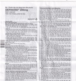 Thuốc Depakine 200mg Sanofi điều trị động kinh (40 viên)