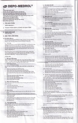 Thuốc tiêm Depo Medrol 40mg Pfizer chống viêm và điều trị các rối loạn về máu, ung thư (1 lọ x 1ml)