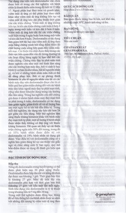 Thuốc Desloratadine 5mg Genepharm giảm các triệu chứng viêm mũi dị ứng, mày đay (2 vỉ x 15 viên)