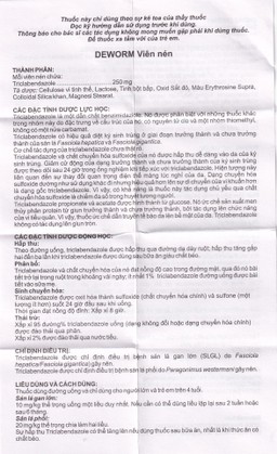 Thuốc Deworm AtraZeneca điều trị bệnh sán lá gan lớn, sán lá phổi (4 viên)