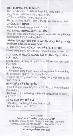 Thuốc Diệp Hạ Châu Danapha tăng cường chức năng gan (90 viên)