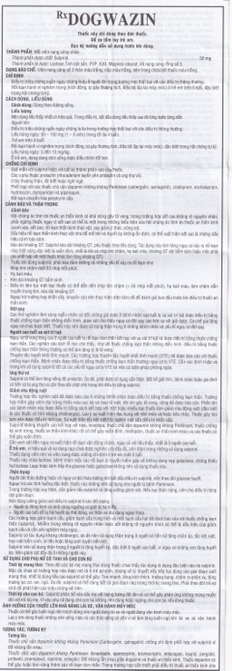 Thuốc Dogwazin Thành Nam điều trị các triệu chứng lo âu, rối loạn hành vi nặng (3 vỉ x 10 viên)